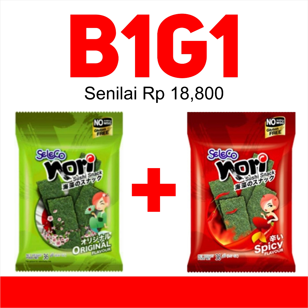 

[ B1G1 ] SELECO NORI ALL VARIANT 36 | SPICY | ORIGINAL | PROMO | MURAH | BERKUALITAS | SEHAT | ENAK | HIGH QUALITY | EXCLUSIVE | SNACK | COKLAT