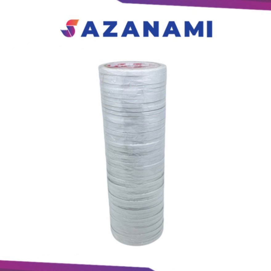 

HJ6 1 PACK DOUBLE TAPE 6MM x 12 METER DOUBLETAPE KES PUTIH SAZANAMI ISI 48ROLL