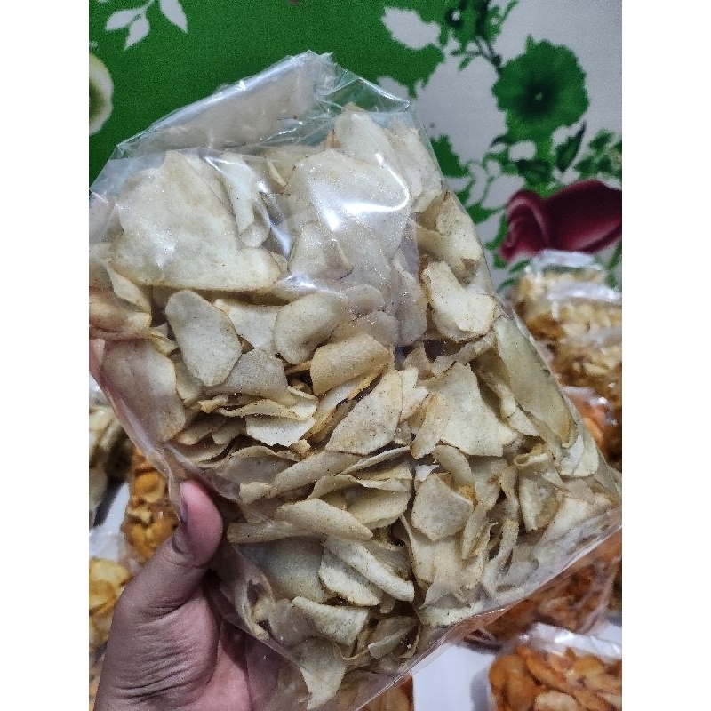 

Kripik Singkong 450gr Rasa Asin, Balado, pedas daun jeruk