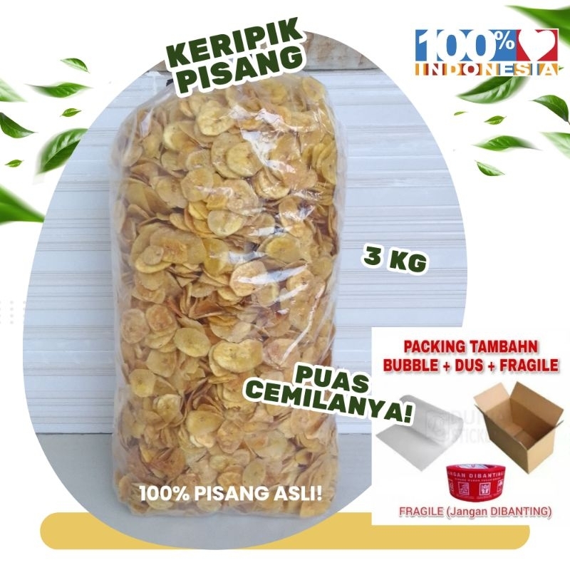 

cemilan keripik pisang / seriping pisang 3 kg