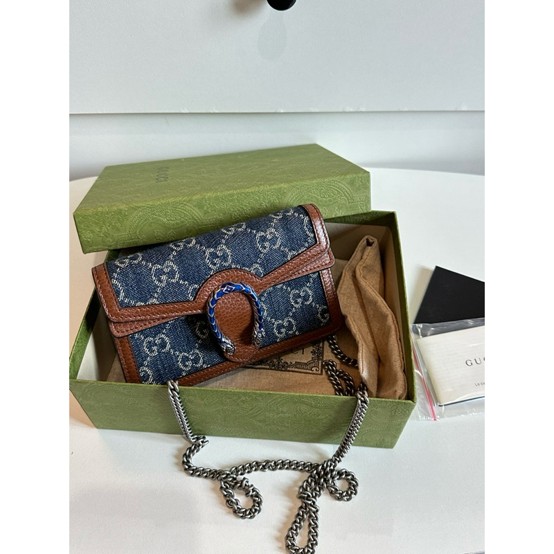 G*cci Dionysus Super Mini Bag Dark Blue