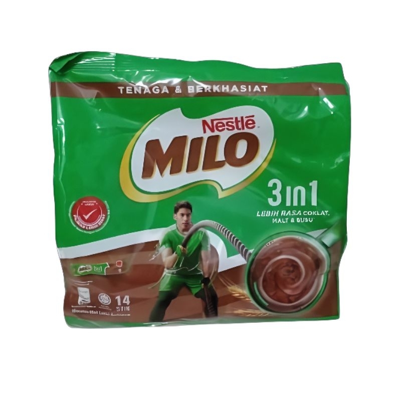 

milo 3 in 1 malaysia original ( 14 sachet )