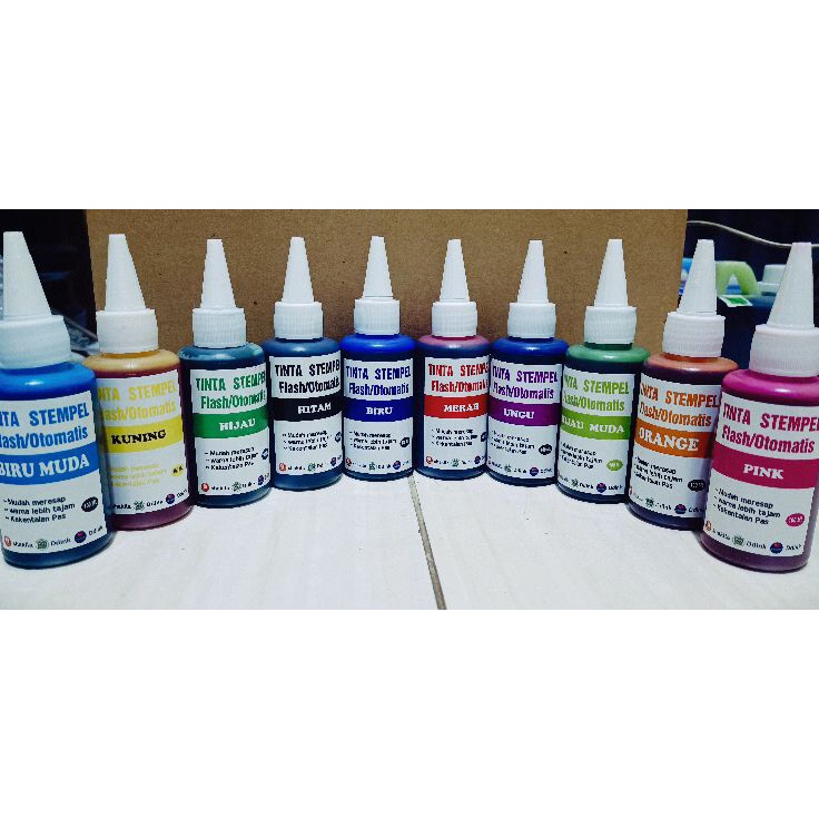 

Terbatas TINTA STEMPEL WARNAFLASH 1ML ALL VARIANT WARNA QUALITY MEDIA KES