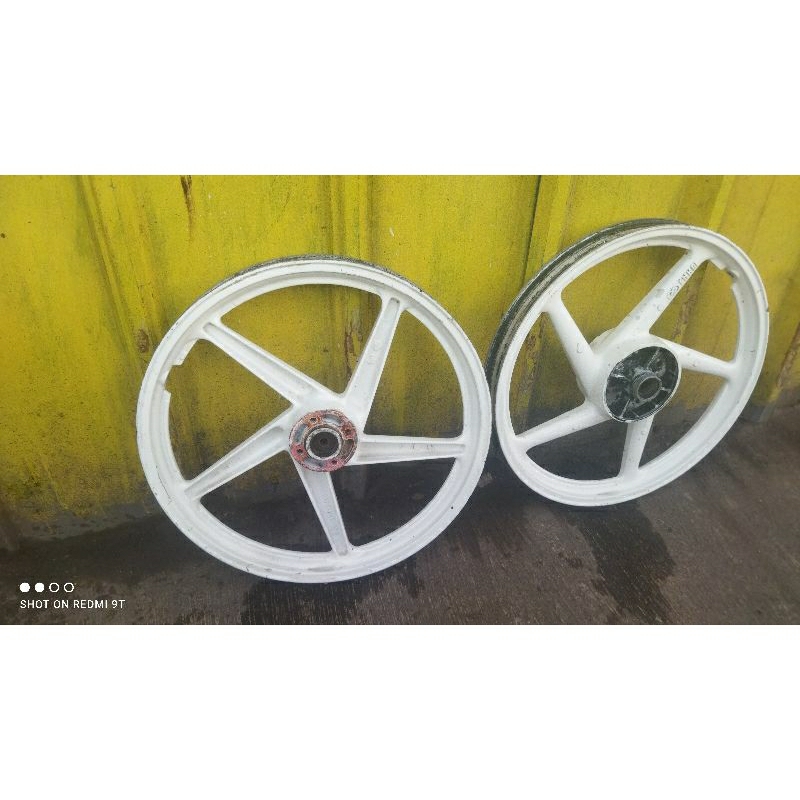 Velg Pelek Depan Belakang Smash PNP Shogun Satria 2 tak ENKEI Second Copotan
