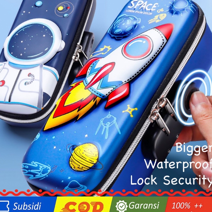 

Langka WWH14C Tempat Pensil EVA Sekolah LOCK KUNCI School Pencil Bag Box KTM