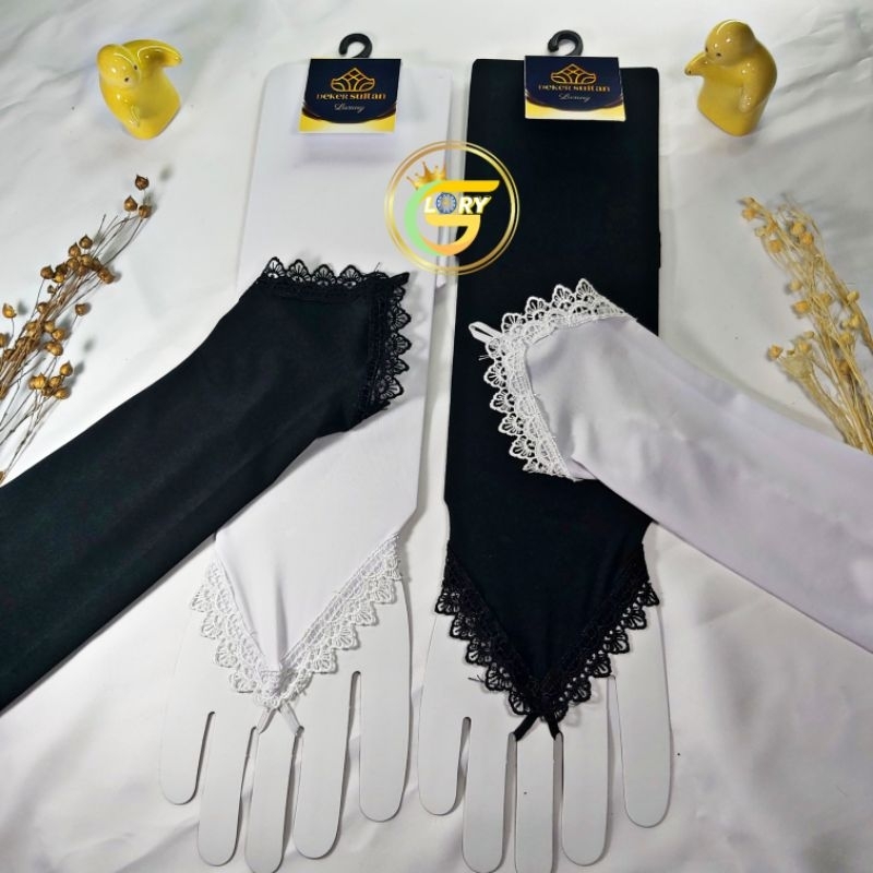 DEKER CINCIN RENDA HANDSOCK JERSEY SPANDEK LEMBUT WANITA MUSLIMAH UMROHDeker atau menset cincin rend