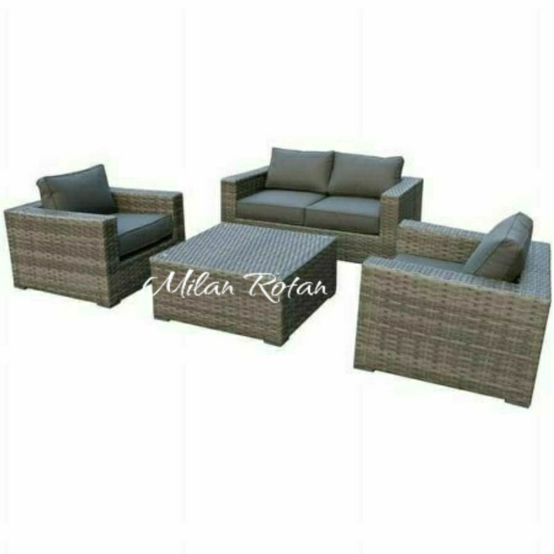 Kursi Sofa Ruang Tamu | Kursi Tamu Rotan Sintetis Minimalis 2.1.1