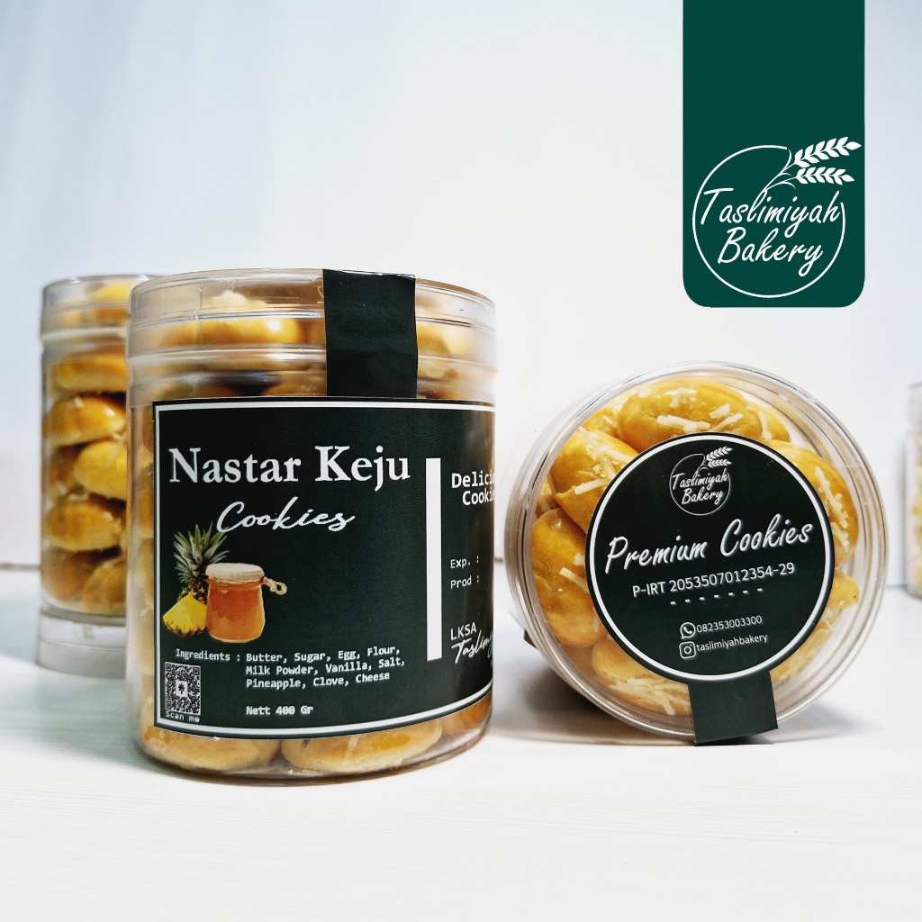 

Nastar Keju Premium Lembut toples 600 ml l kue lebaran l Kue Kering Lezat dengan Selai Nanas