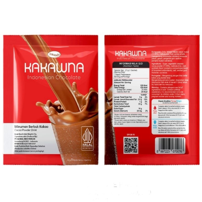 

Kakawna - Minuman Serbuk Kakao Kemasan Renceng (Promo 10+1) Cokelat Chocolate