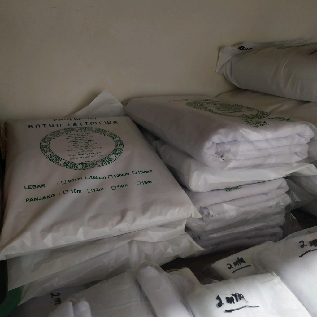 Kain kafan mori putih 1 meter lebar kain 90cm