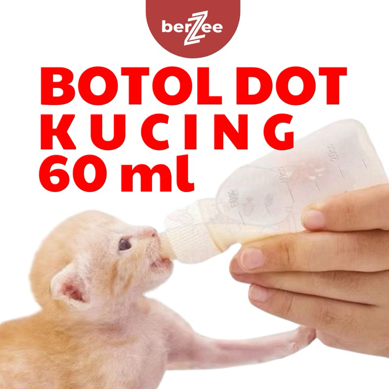 Botol Dot Kucing 60ml Dot Anak Kucing Peralatan Air Minumbotol Anjing Botol dot untuk anak kucing bo