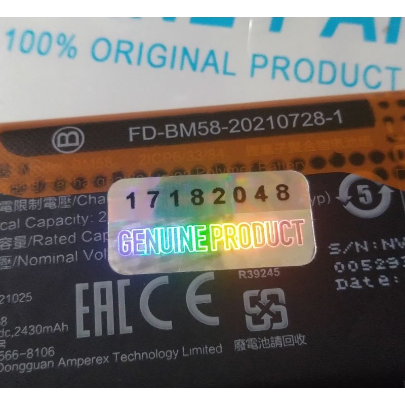 Xiaomi BM58 Original 100% GENUINE Batu Batre Battery Baterai Xiaomi Mi Mix 4 MiMix 4 Mix4 Mi11T Mi