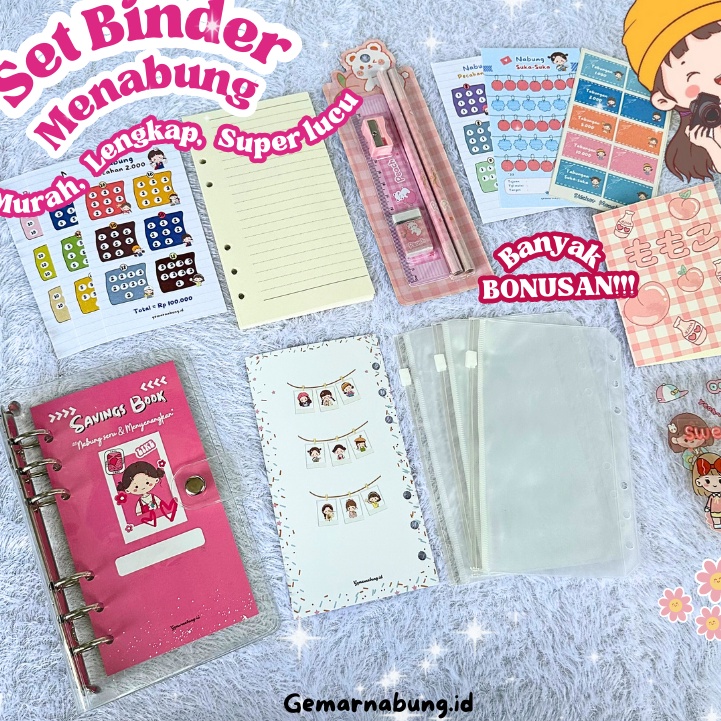 

HJ6 Binder Keuangan Nabung Lengkap Lucu A6 Binder Keuangan Lengkap