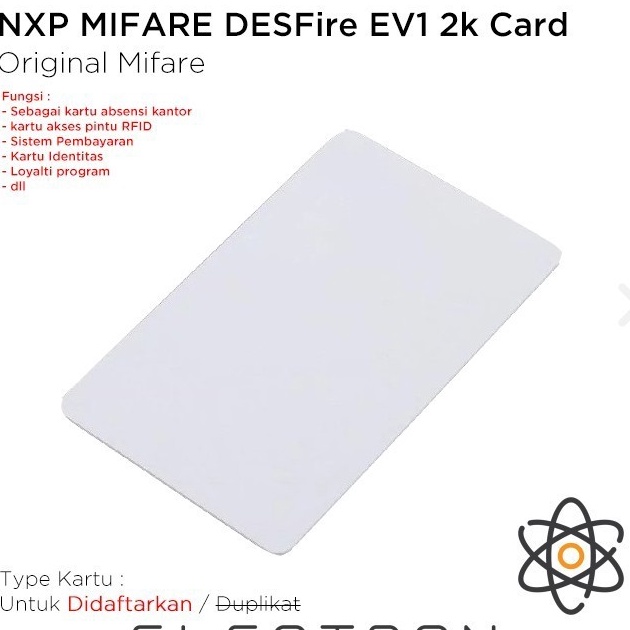 

FG2 NXP MIFARE DESFire EV1 2k Card RFID NFC 1356MHz 2kB MF3ICD21 7Byte