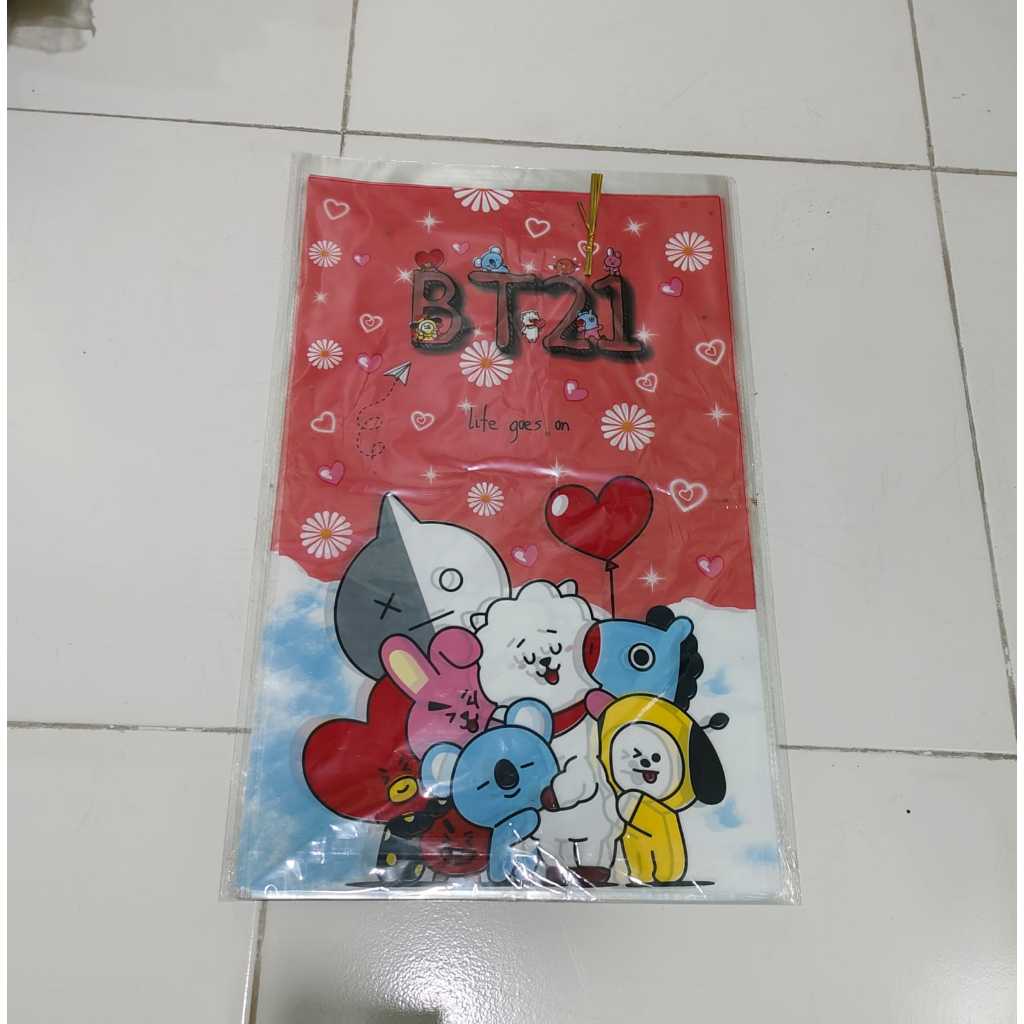 

Plastik HAMPERS Ulang Tahun Party Bag Besar BT21 28x45 Karakter Plastik OPP Motif Party Bag Ultah