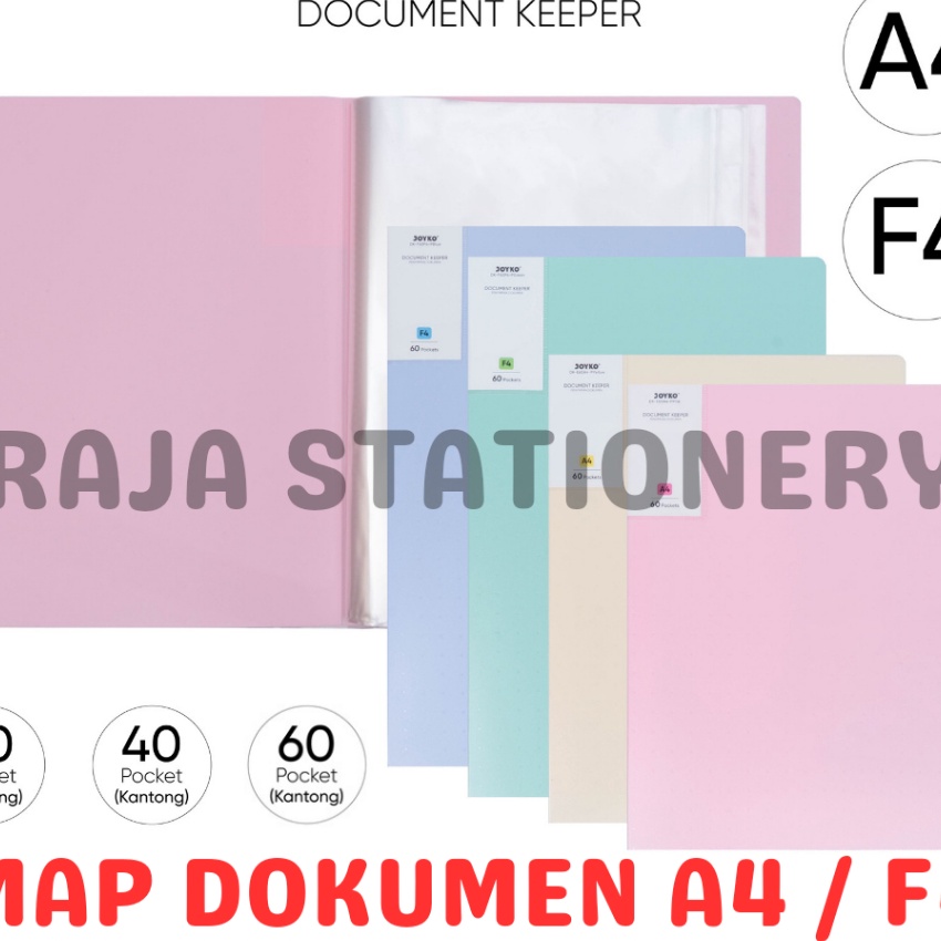 

Terbaru JOYKO DOCUMENT KEEPER A4 F4 FOLIO CLEAR HOLDER PASTEL MAP DOKUMEN ALBUM DISPLAY BOOK