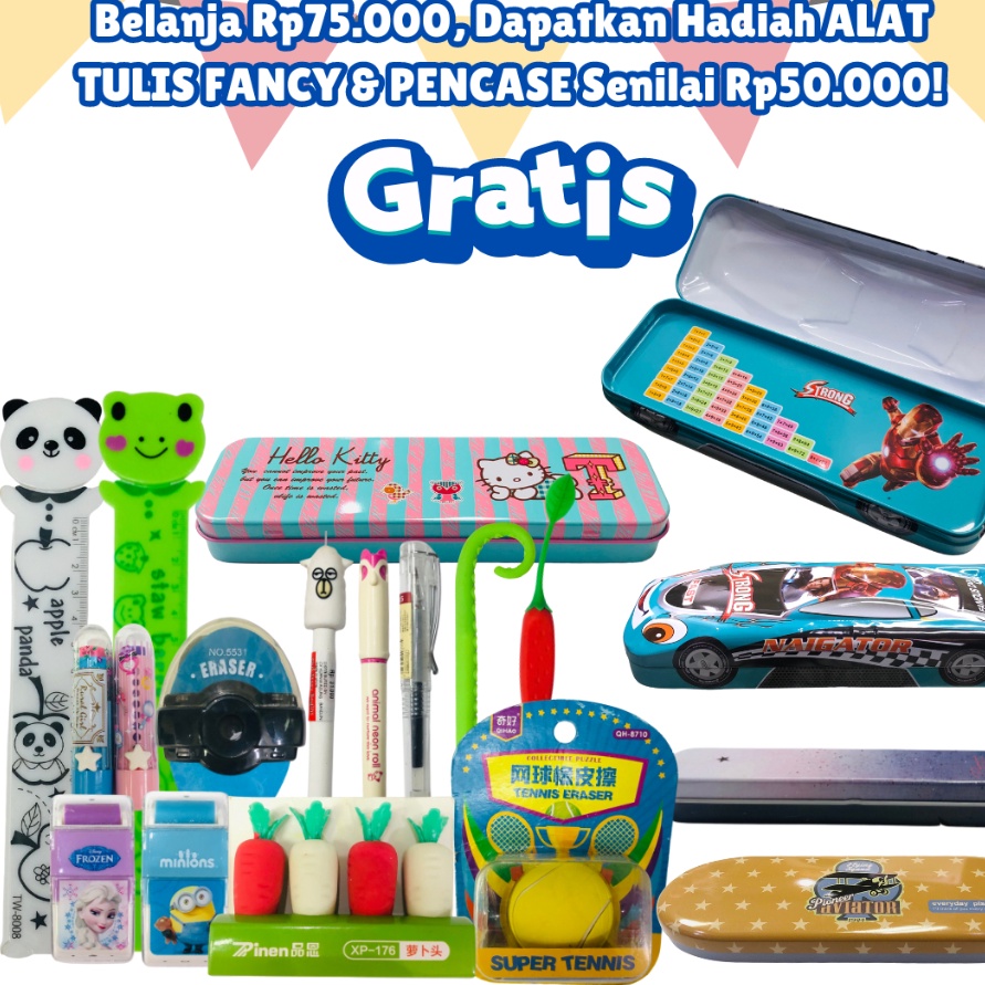 

Price BONUS Khusus Pembelian Mmal Belanja 75K Gratis Alat Tulis Fancy Pencase Random Tidak Untuk Dijual