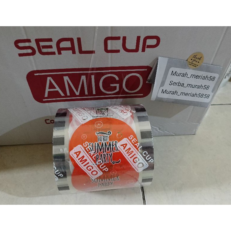 

Penawaran Terbaik Plastik Lid Cup sealer Merk amigo isi 12 lembar