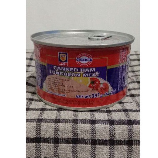 

Mau Hemat maling pork HAM luncheonmeat TTS 397gr