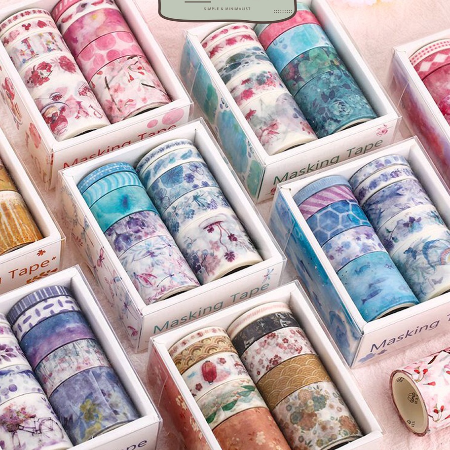 

KI3 MILOLI 1 Rolls WASHI TAPE PLANT RETRO Aesthetic Decor Jurnal Dekor Masking Tape Scrapbook A51