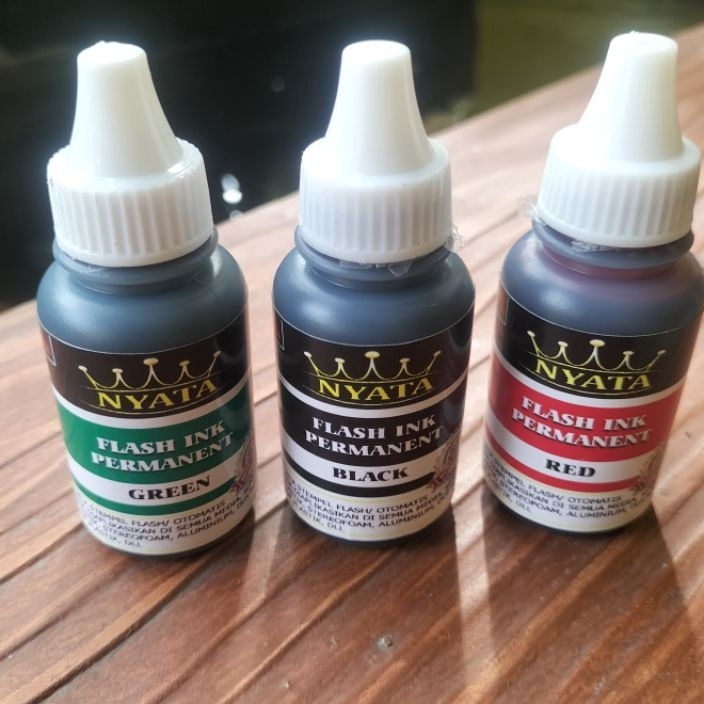 

KP8 TINTA STEMPEL FLASH PERMANENT MEDIA PLASTIK isi 3 ml