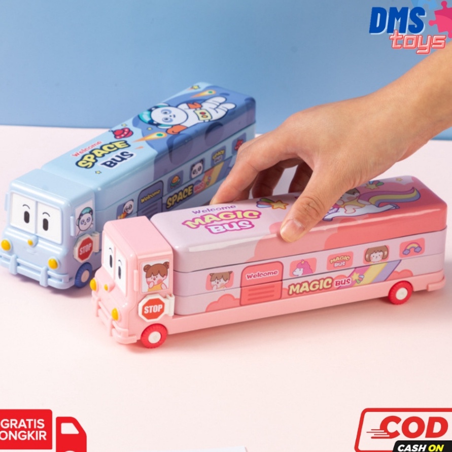 

HJ6 Tempat Pensil Bus Tayo Kaleng Set Susun Karakter Lucu DMSToys