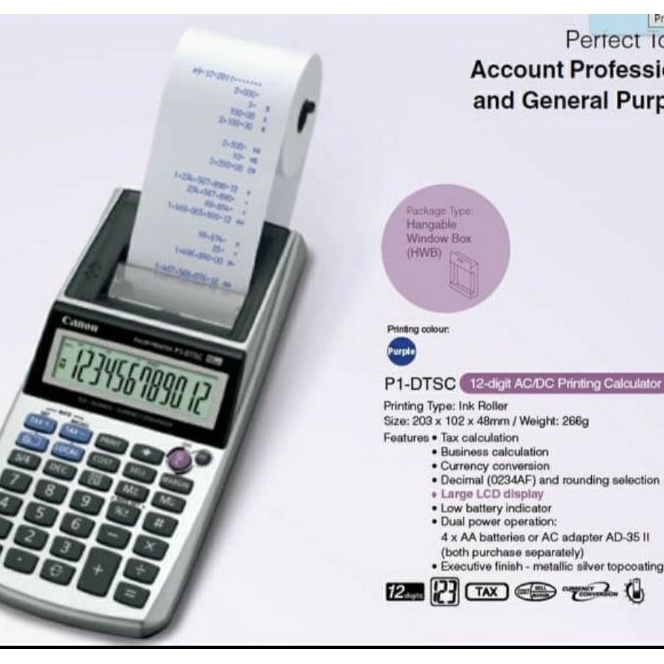 

KP8 Canon Printing Calculator P1DTSC Kalkulator Kasir Printer P1 CANON P1DTC Printing Calculator ORINAL Kalkulator Kasir Printer P1