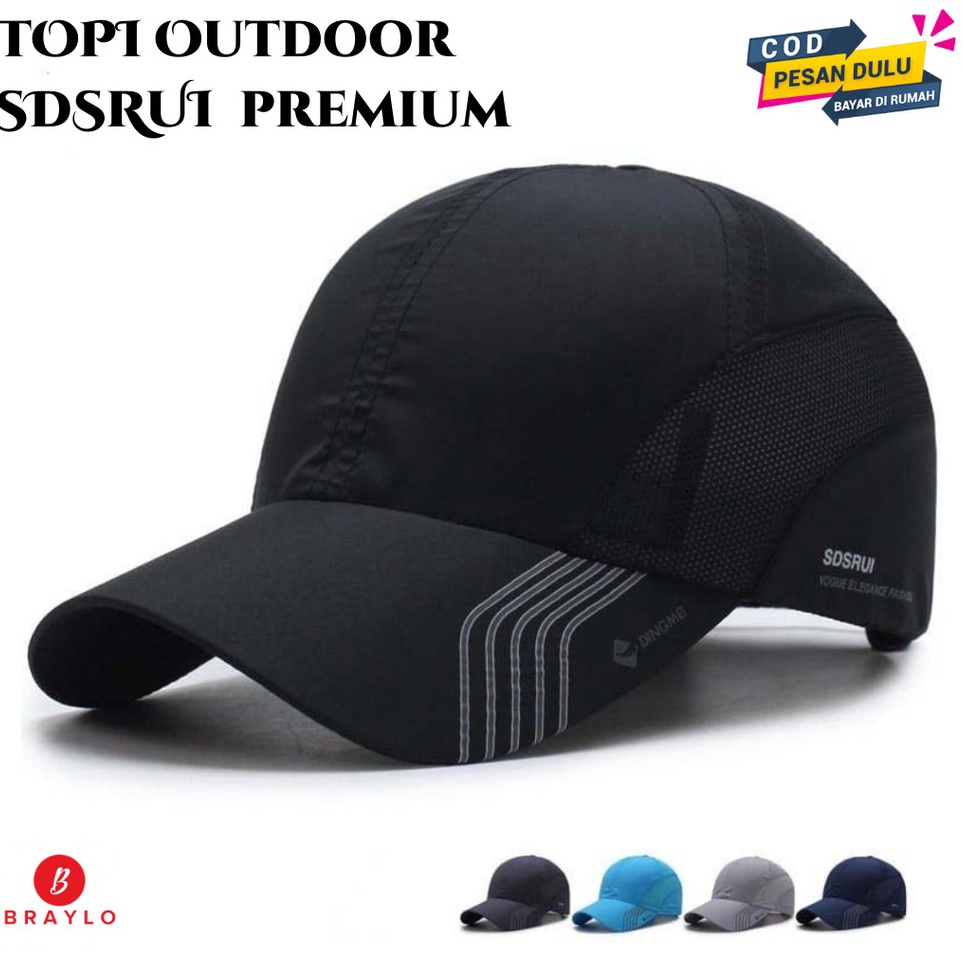 Grosir Baru  Topi Sport Outdoors running trail run QuickDry SDSRUI  Baseball Pria Wanita