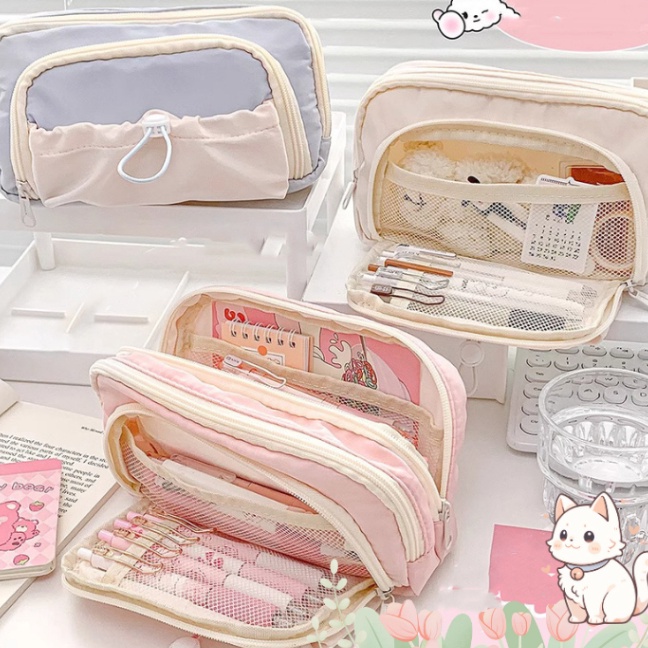 

KP8 Tempat alat tulis kotak pensil aesthetic Tas PenaTempat Pencil Tas Pensil kapasitas