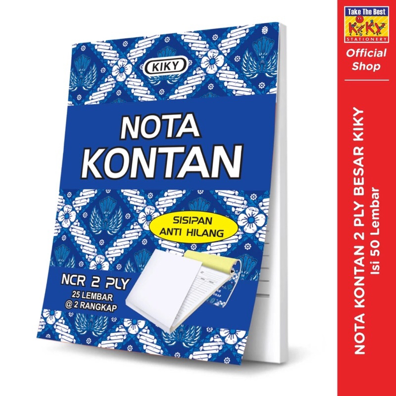 

1 Pak 10 Pcs!! NOTA KONTAN KIKY BESAR 2 PLY UK 21 x 16 CM
