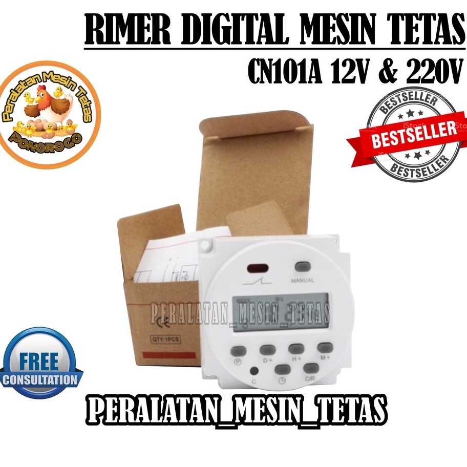 ART L9D2 Timer Switch Digital Time Delay Relay 22V AC atau 12V DC CN11A Untuk Lampu