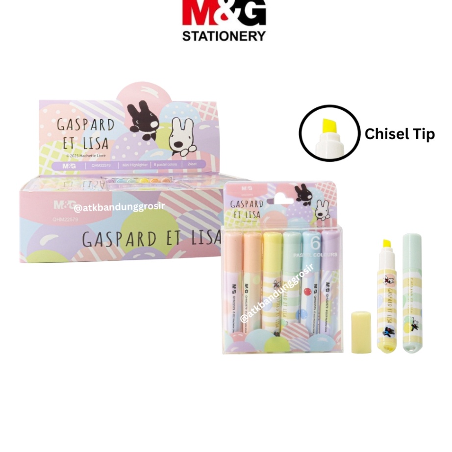 

KI3 Hhlhter Textr M MG Gaspard Et Lisa 6 Warna Pastel Penanda Tulis Lucu QHM22579 Set 6 Warna