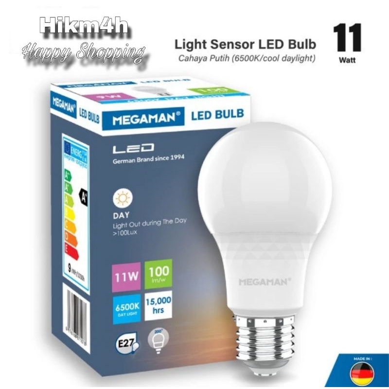 Lampu LED Sensor Cahaya 9&11Watt Megaman / Lampu Sensor Megaman