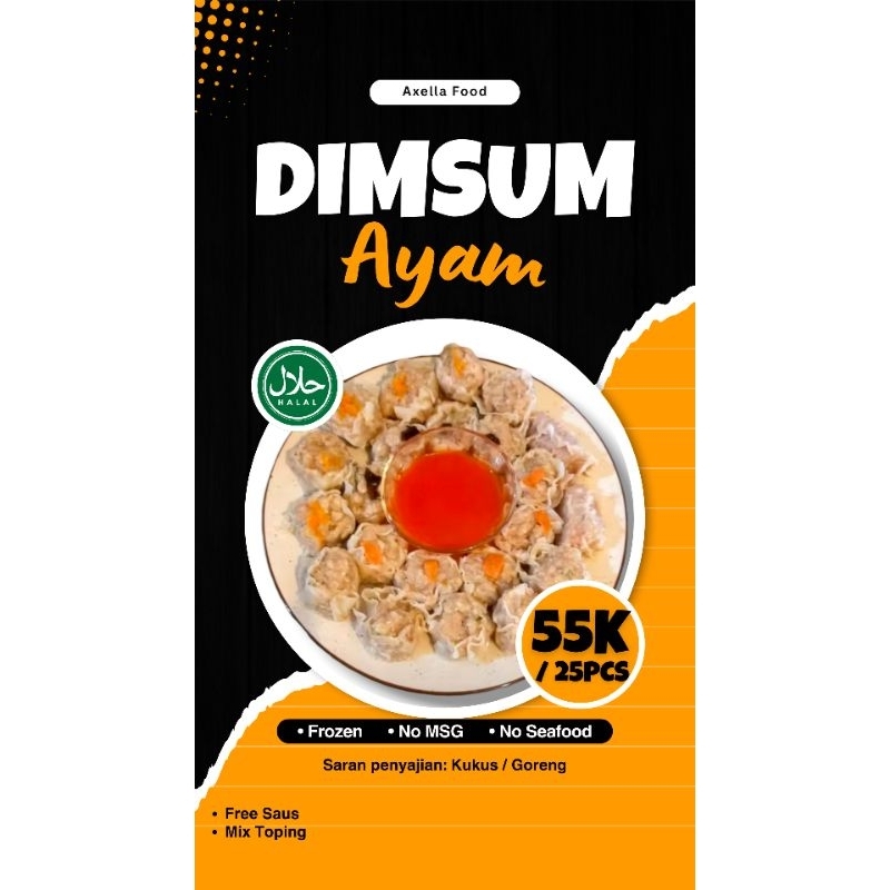 

Dimsum Ayam isi 100 size besar halal