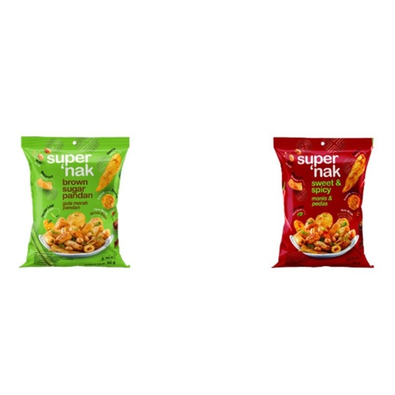 

SUPERNAK BROWN SUGAR PANDAN / SUPERNAK SWEET & SPICY 50GR
