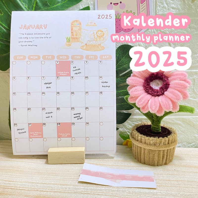 

Kalender + Monthly Planner 2025 Aesthetic