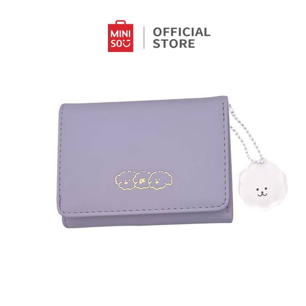 Miniso Dompet Wanita Tri-Fold Women's Wallet Dompet Pendek Lipat Tiga 7 Slot Kartu 1 Area Catatan Be