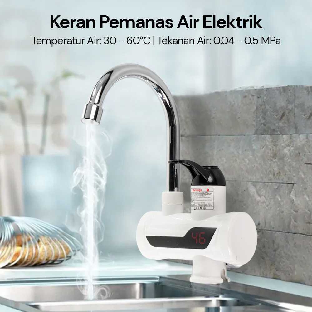 Water Heater Electric Faucet Keran Pemanas Air instan 3000 Watt