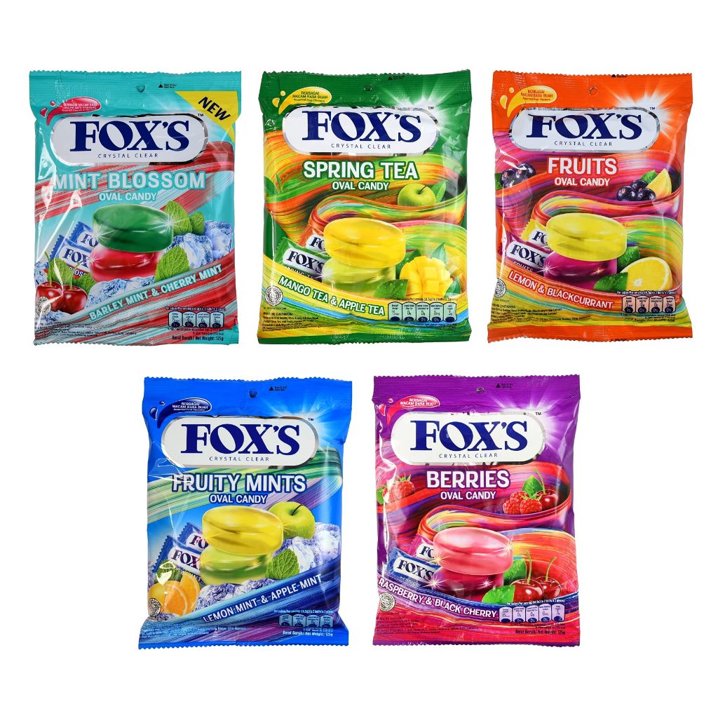 

Foxs Oval Candy Permen Buah Bag 125gr
