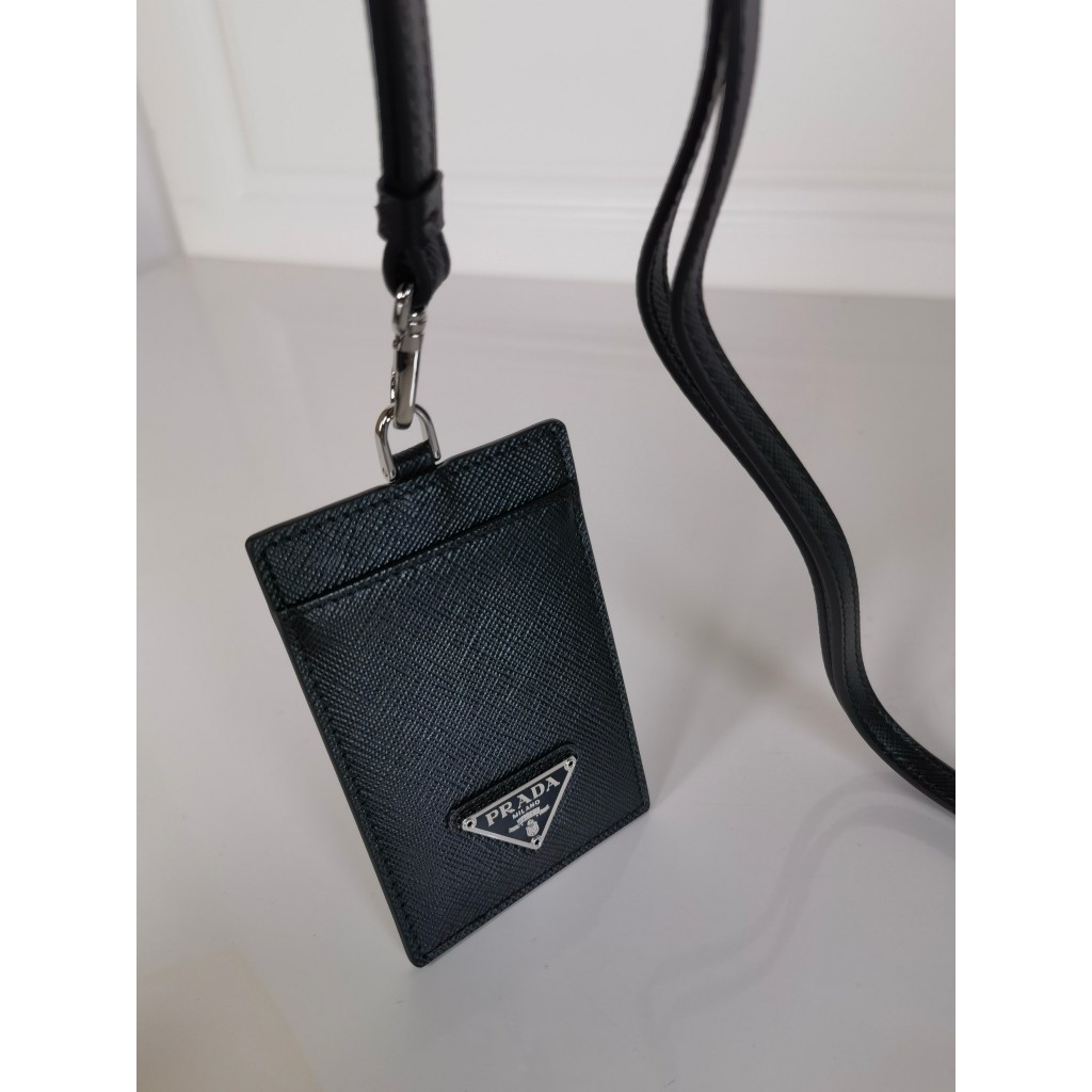 

New Prada Neck Leather ID Holder