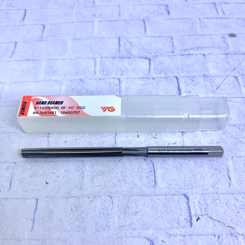 Hand Reamer 4.5 mm H7 merk YG Korea Baru Original Lurus Reamer 4.5mm