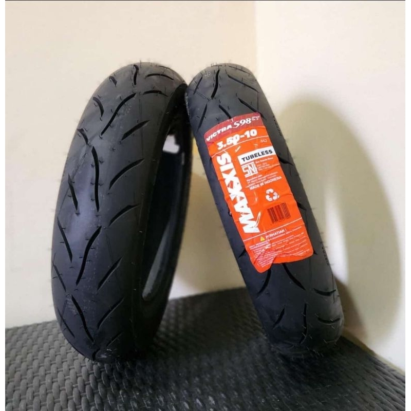 Ban Vespa Tubeless Maxxis Victra 3.50 ring 10 Vespa Super Sprint Px Excel Spartan