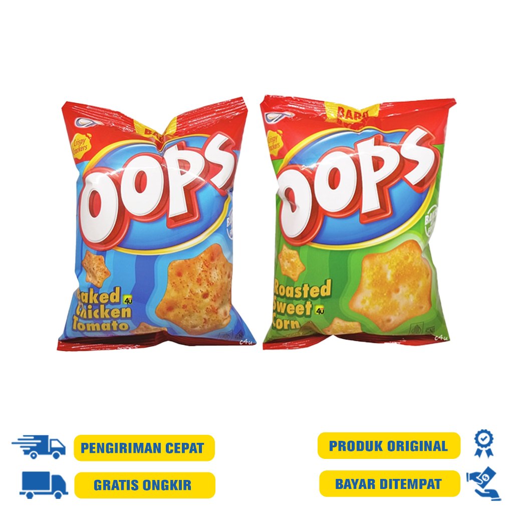 

OOPS Star Pops Crackers 40 G.R - CHICKEN TOMATO | SWEET CORN