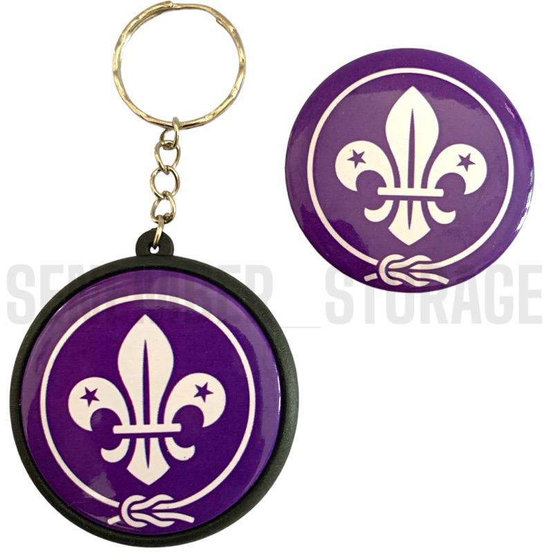 PIN BROS WOSM - GANTUNGAN KUNCI WOSM PRAMUKA 2 SISI - PIN AKSESORIS PERLENGKAPAN PRAMUKA