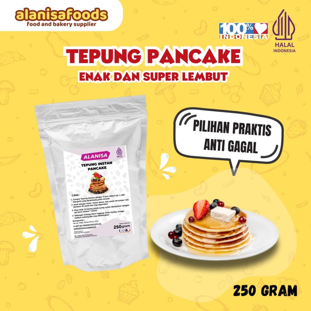 

(TEPUNG PANCAKE 250GR), DONAT PANCAKE VIRAL SUPER PRAKTIS!!