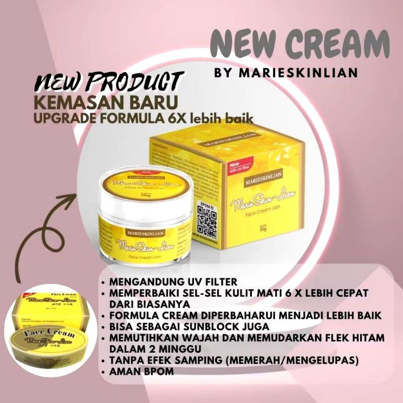 New Cream Marie Skin kemasan baru