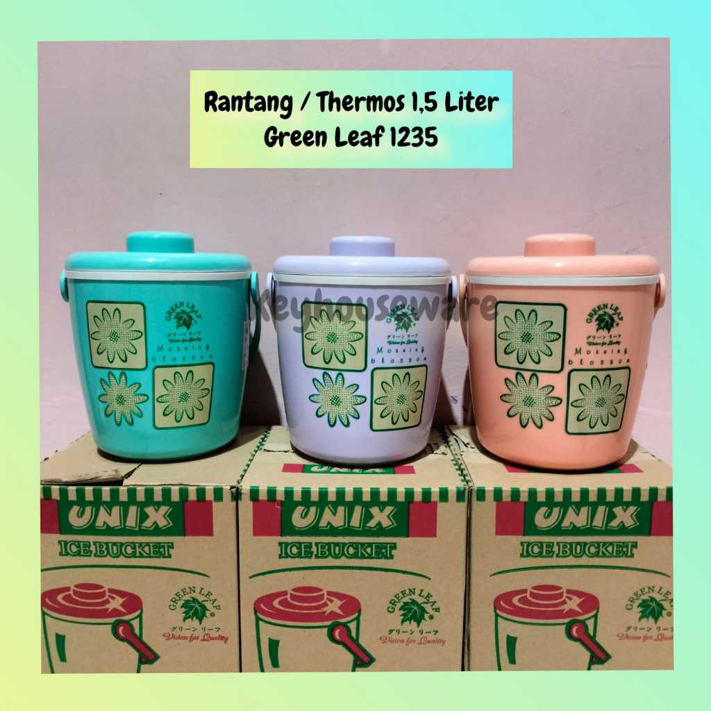 Termos Nasi dan Es Mini 1,5 Liter dengan Tutup Rapat, Tersedia Warna Peach, Ungu, dan Hijau