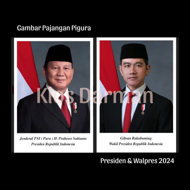 

KIOS DARMAN - Foto Pajangan Pigura Presiden Dan Wakil Presiden 2024