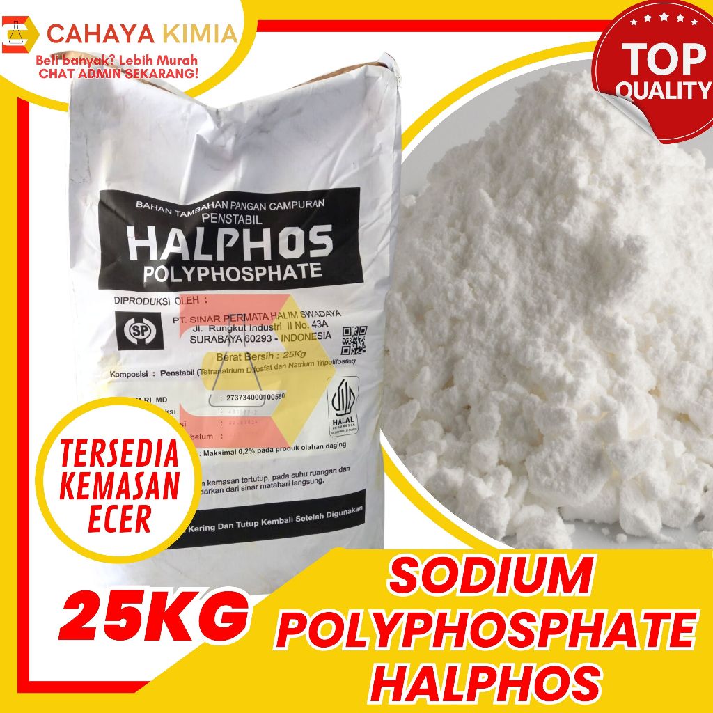 

Sodium Polyphosphate Halphos - Food Grade 1 zak (25 kg)