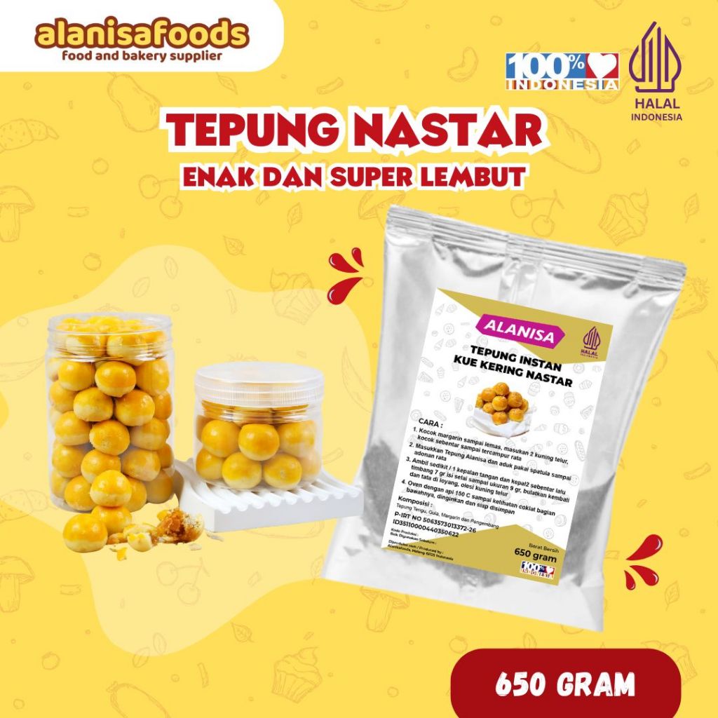 

TEPUNG INSTAN KUE KERING NASTAR 650GR